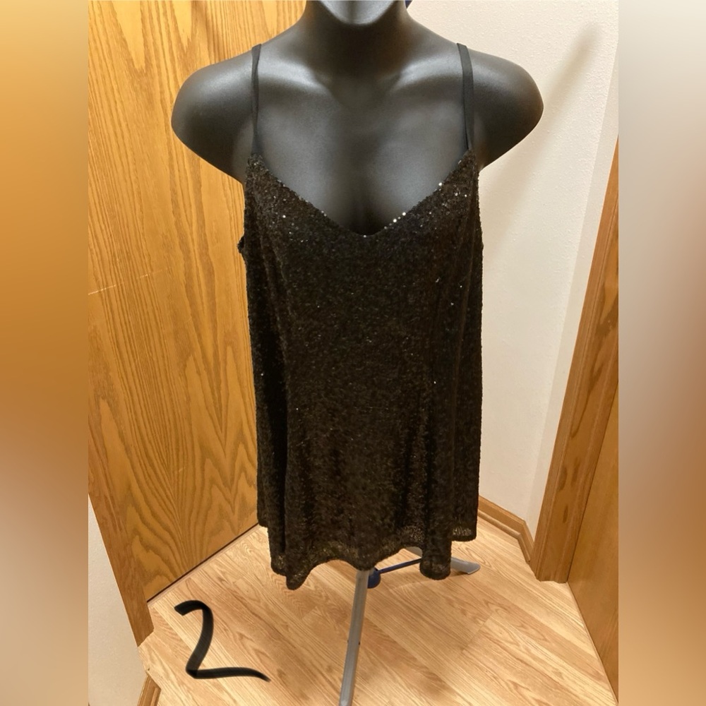 Torrid black sequin shift dress